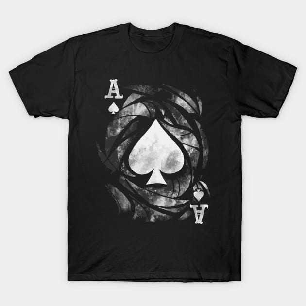 Grunge Ace of Spades T-Shirt by Life2LiveDesign